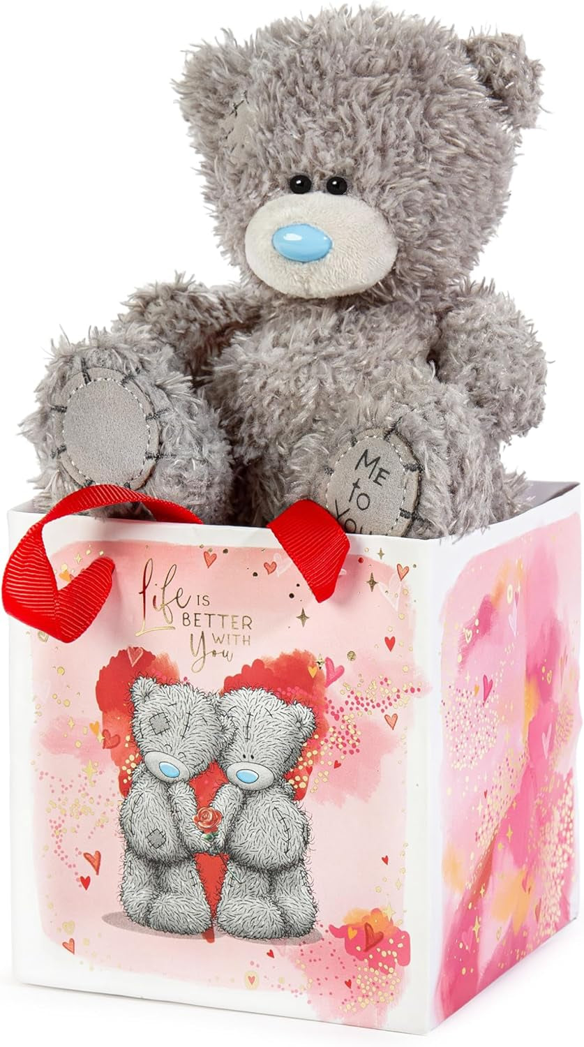 Me to You Tatty Teddy Bear in a Gift Bag - Official Valentine'S Day Collection, Grey UK UK