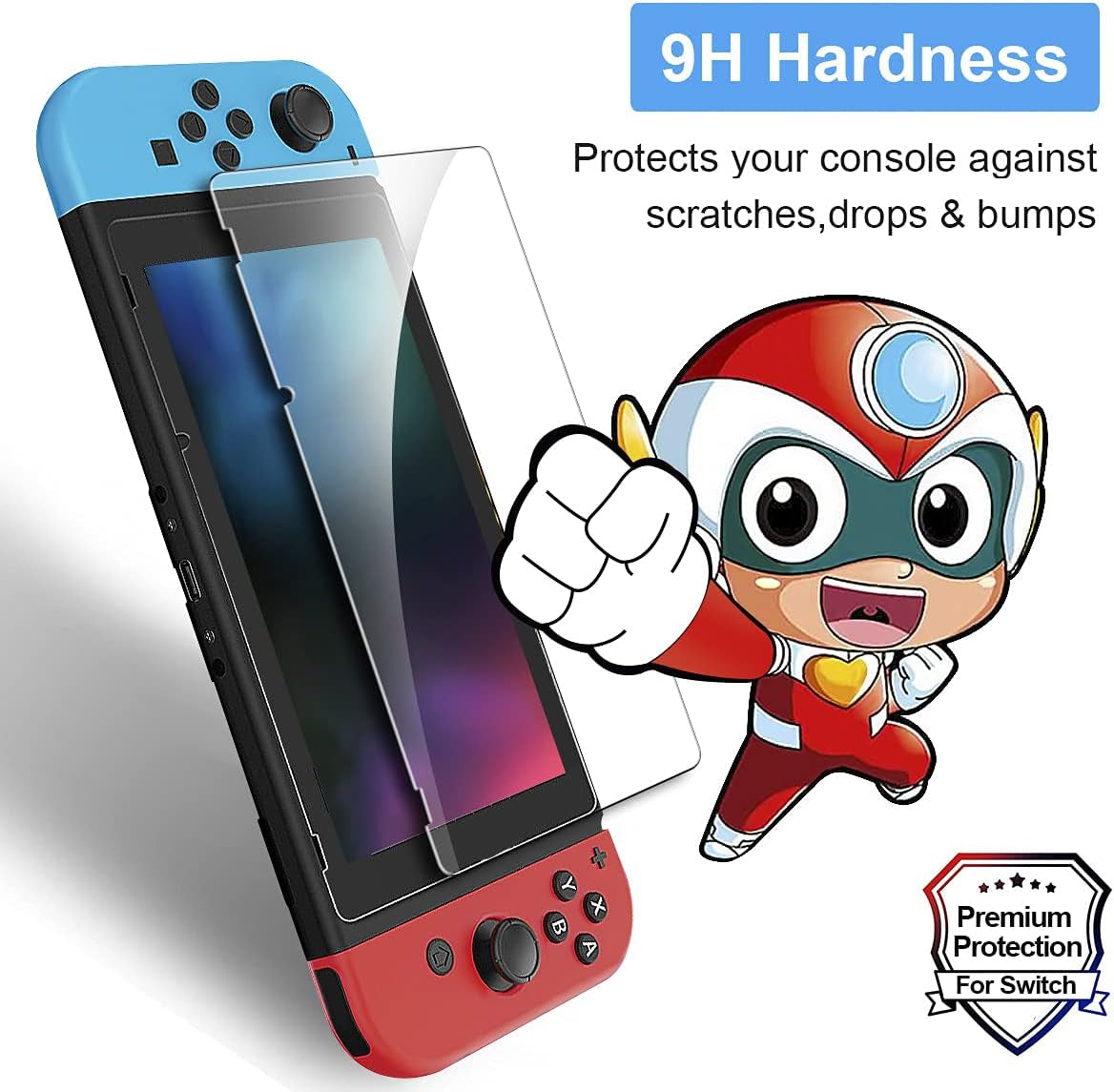 3-Pack Screen Protector Tempered Glass for Nintendo Switch 6.2'', Transparent HD Clear Anti-Scratch Screen Protector Compatible Nintendo Switch 6.2''