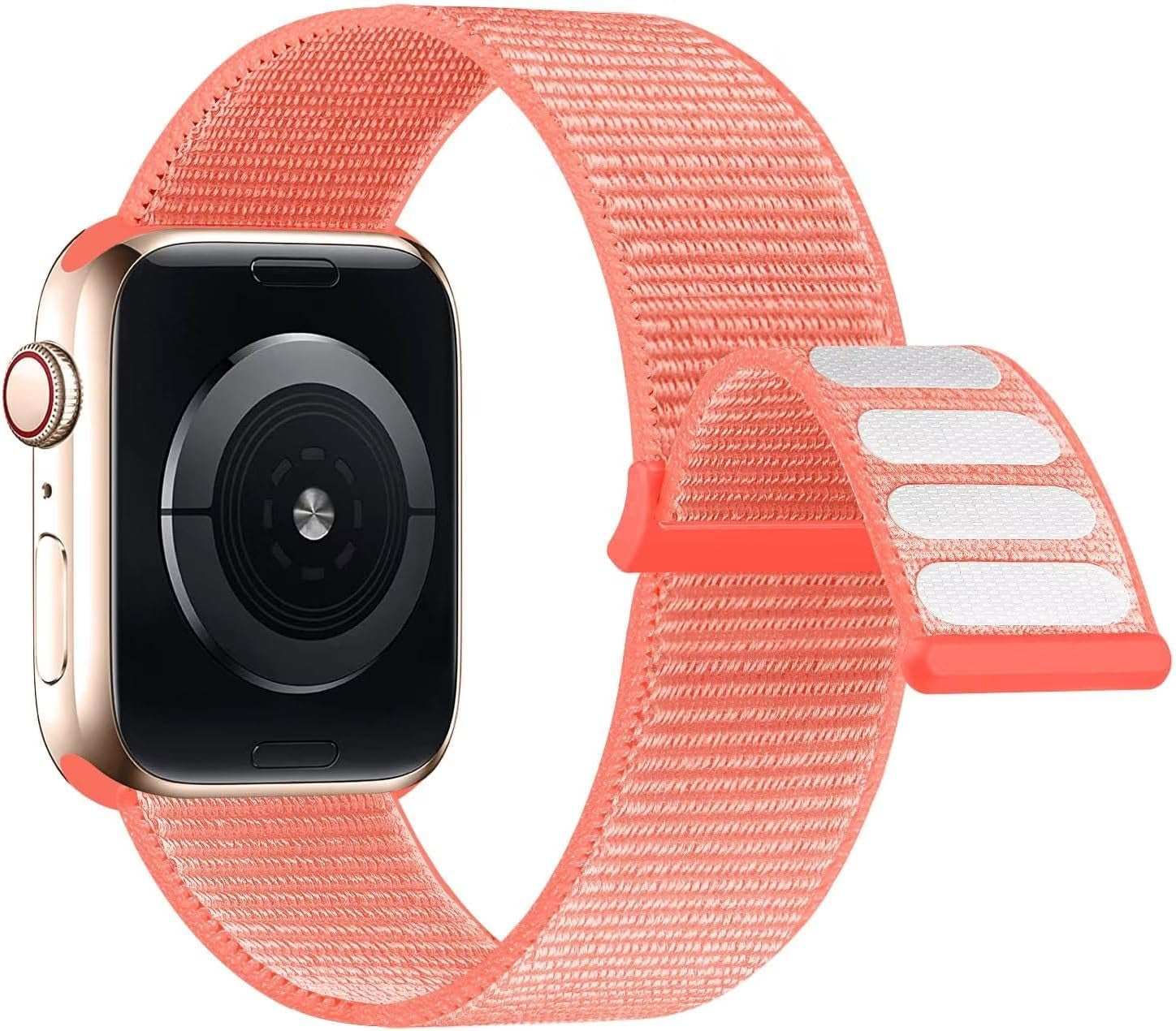 Compatible with Apple Watch Band 49MM 45MM 44MM 42MM 41MM 40MM 38MM, Women Men Sport Nylon Loop Strap for Iwatch Series Ultra 8 7 6 5 4 3 2 1 SE (38/40/41Mm,Apricot)