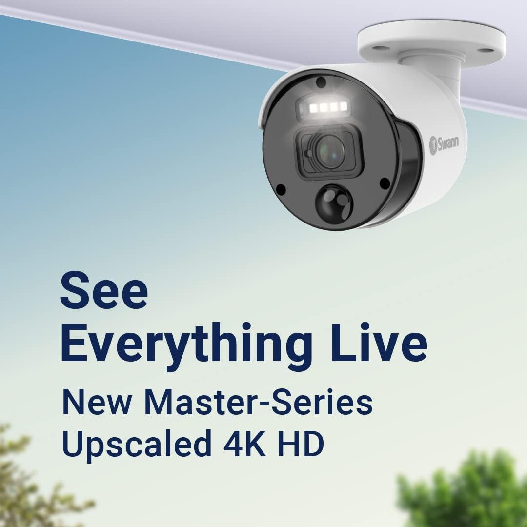 Master 4K 8 Channel Home Security Camera System, 2TB NVR, 4 Poe IP Cameras Outdoor, 8MP Wired Surveillance CCTV, Heat Motion Vehicle Detection, LED Light, 24/7 Recording Security Camera, 876804 TRUCK DRIVER