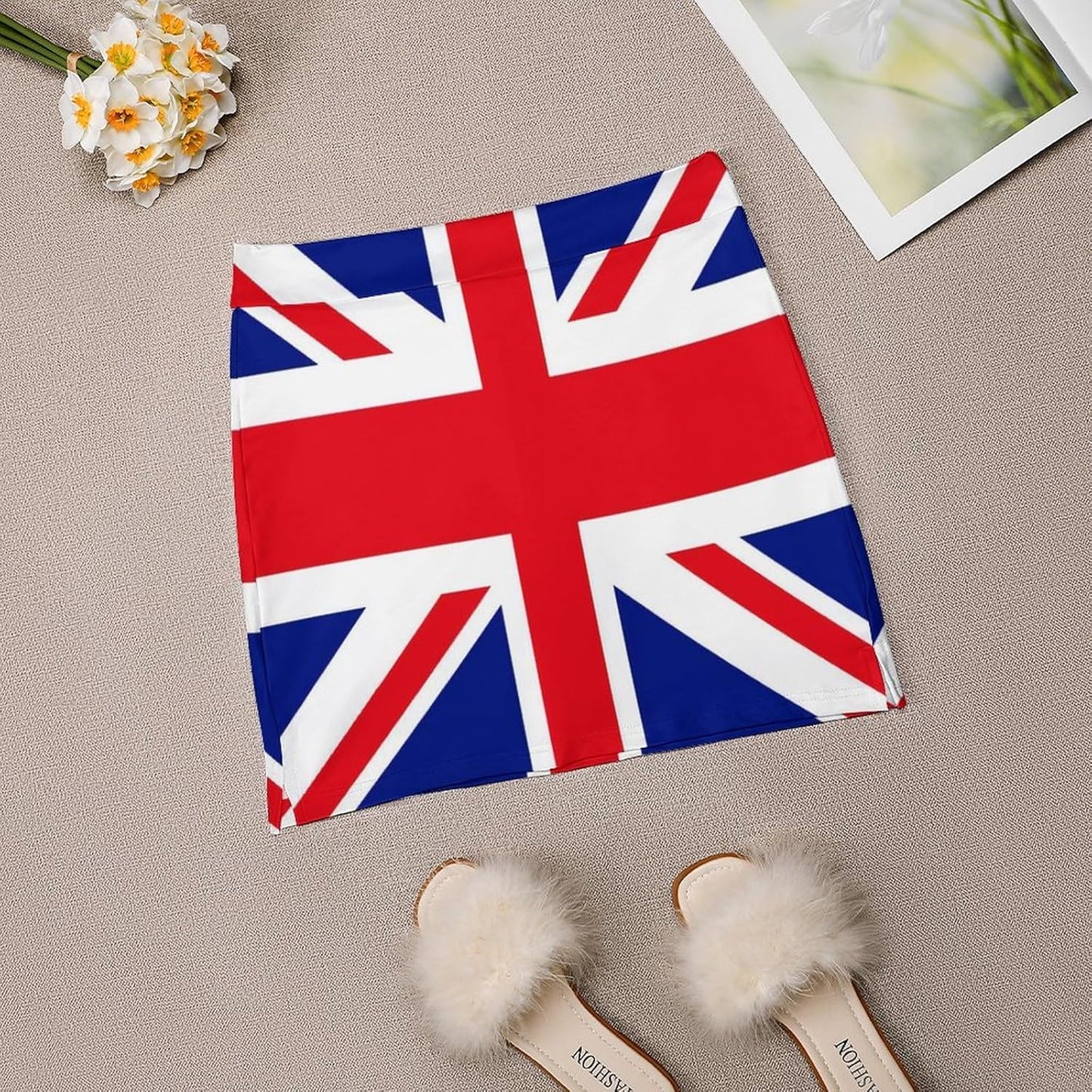 British Flag Skorts for Woman Casual Mini Skirt with Bike Shorts Single Pocket