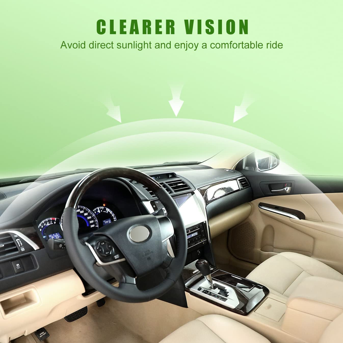 Left Driver Side Sun Visor for Honda CRV 2017 2018 2019 2020 2021 2022 Replace 83280-TLY-H11ZB with Vanity Light/With Makeup Mirror (Grey)