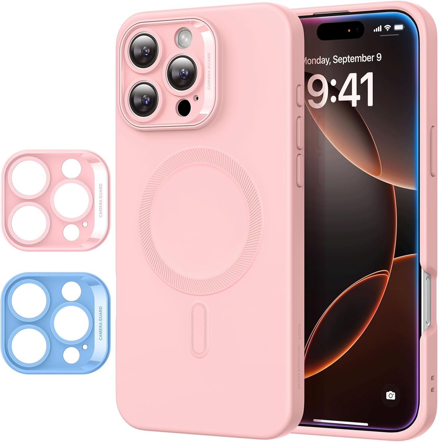 for Iphone 16E Case, Compatible with Magsafe, Shockproof Military-Grade Protection, Magnetic Phone Case for Iphone Se 4 Case, Classic Hybrid Case (Halolock),Frosted Red