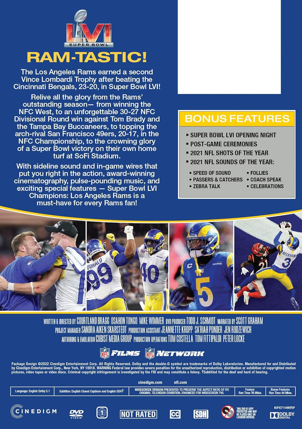 NFL SUPER BOWL LVI CHAMPIONS: LOS ANGELES RAMS