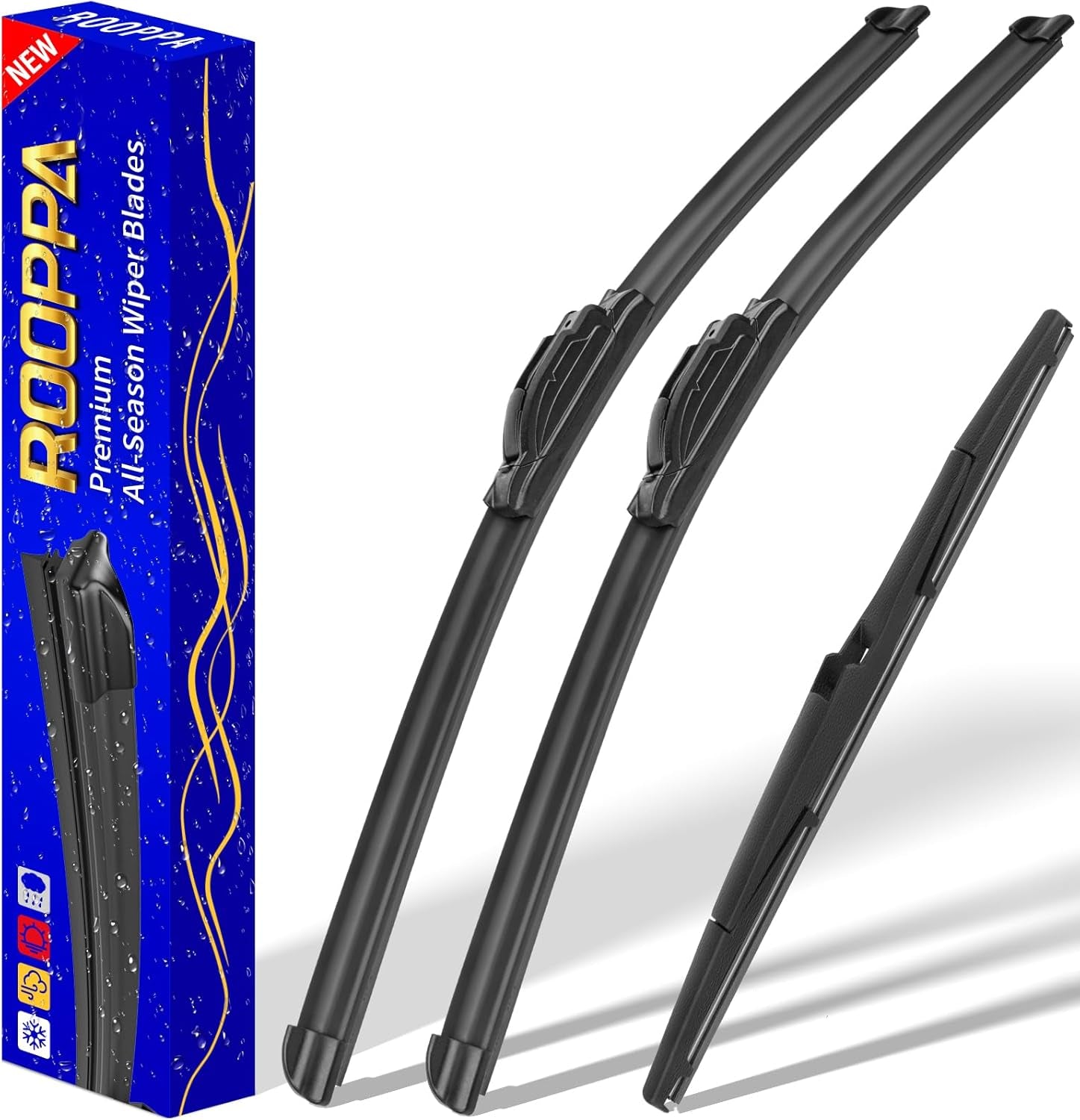 3 Wipers Replacement for 2012-2016 Honda CRV CR-V, Windshield Wiper Blades Original Equipment Replacement - 26"/16"/13" (Set of 3) U/J HOOK