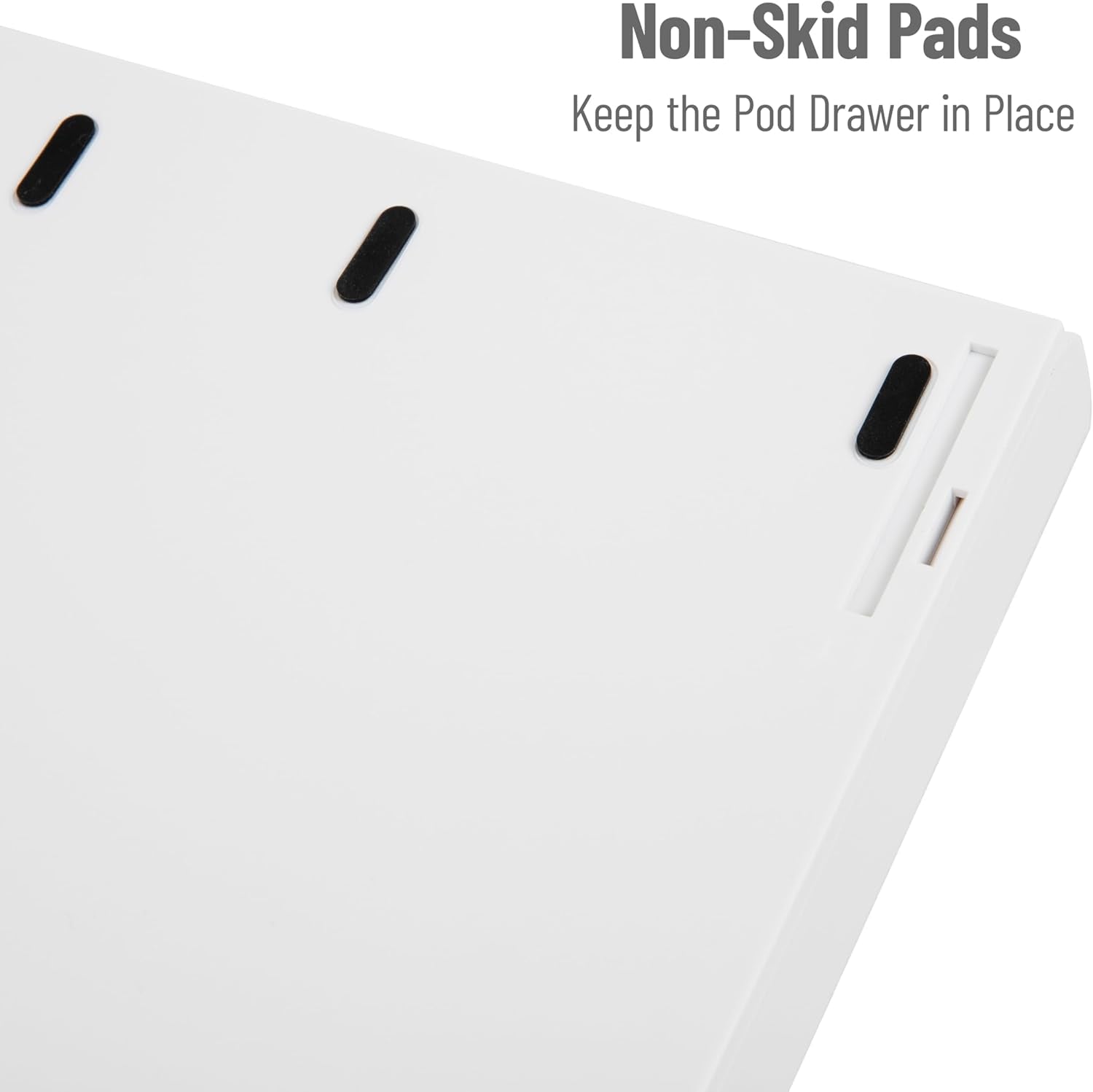 Single Serve Coffee Pod Drawer, 30 Pod Capacity, Countertop Organizer, 10.5"L X 12.75"W X 2.5"H, White