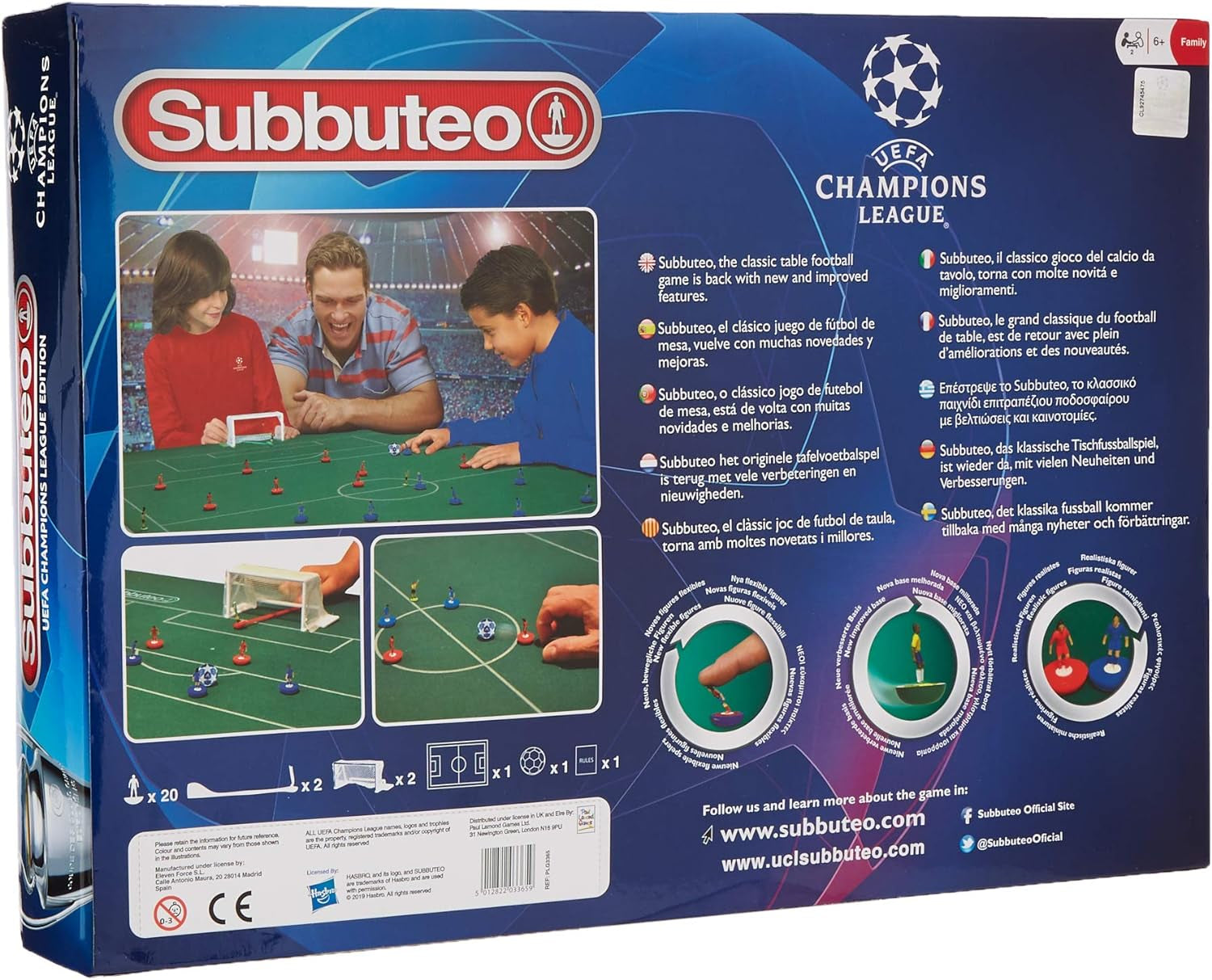 Subbuteo 3365 UEFA Champions League Game, Red,White UKUK