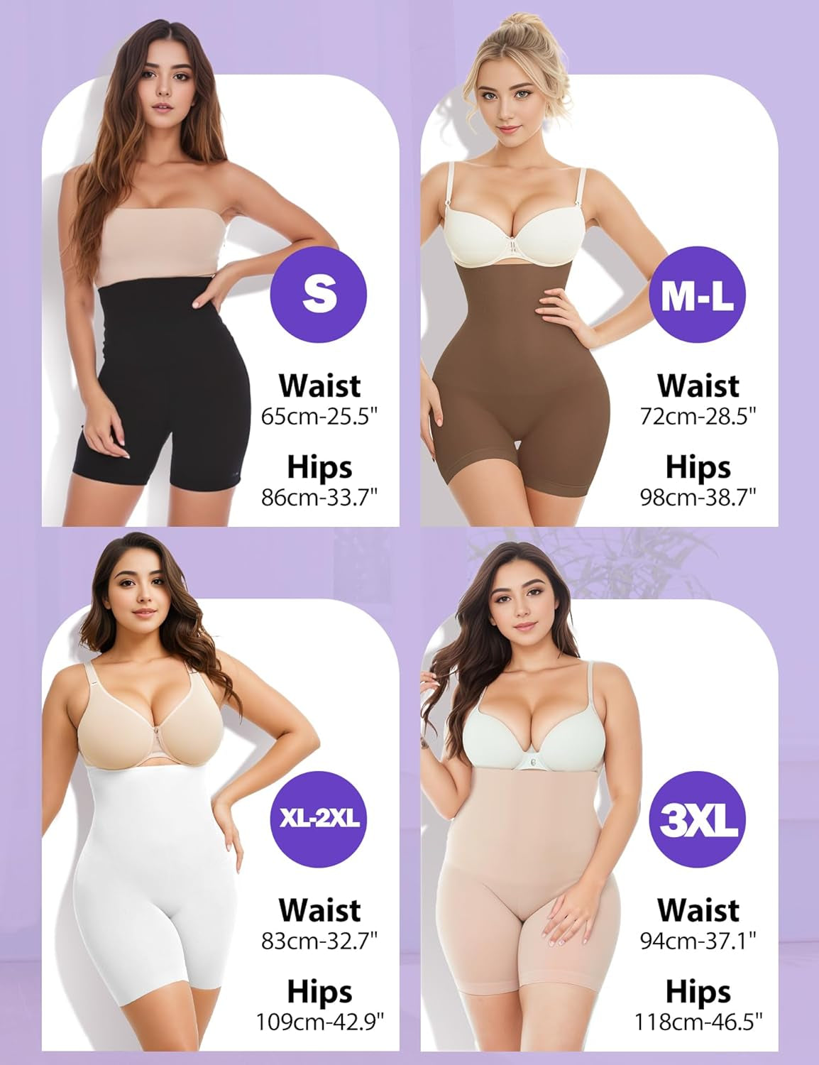 Tummy Control Shapewear Shorts for Women, High Waisted Body Shaper Seamless Shorts Underdress Thigh Slimmers