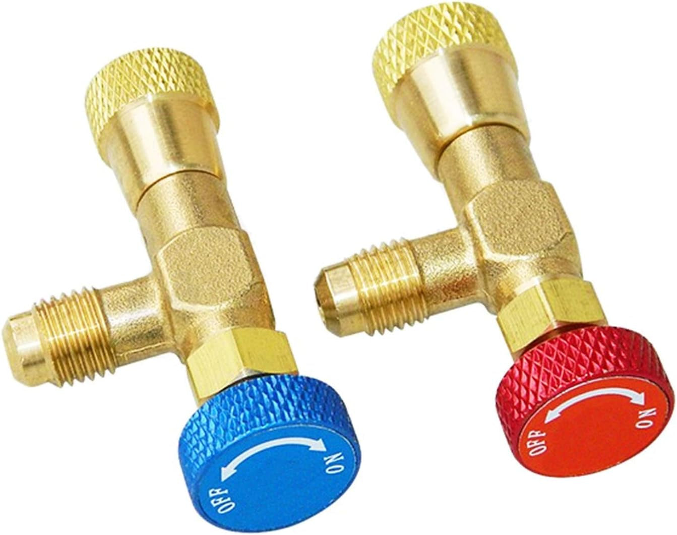 1/4 Brass R22 Refrigerant Can Bottle Tap Valve Opener Fluoride Tools, 1/4 SAE Thread