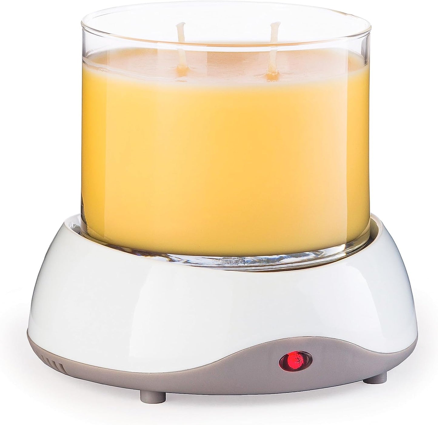 ETC. Auto Shutoff Candle Warmer Plate (White, Plug-In) – Modern Candle Wax Warmer with 8-Hour Timer