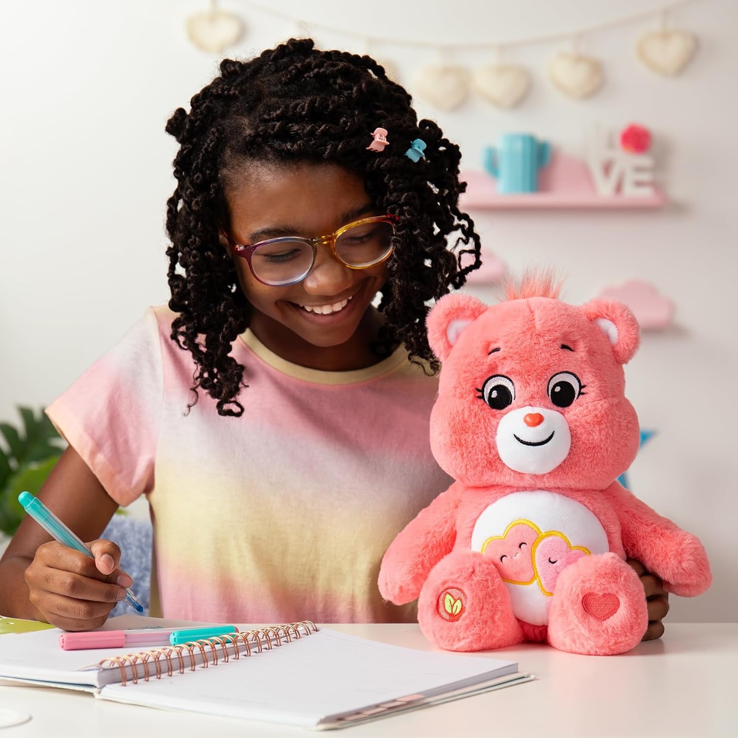 | Love-A-Lot Bear 35Cm Medium Plush | Collectable Cute Plush Toy, Cuddly Toys for Children, Soft Toys for Girls Boys, Cute Teddies Suitable for Girls and Boys Ages 4+ | Basic Fun 22084 UK UK