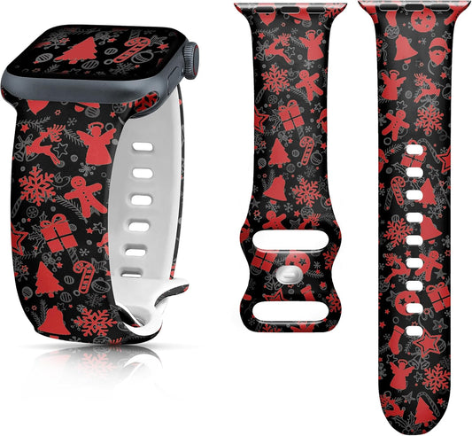 Watch Band Compatible with Apple Watch Band 38Mm 40Mm 41Mm 42Mm 44Mm 45Mm Replacement Wristband Compatible with Apple Watch Series 7/6/5/4/3/2/1/SE Smartwatch Halloween Décor for Men Wemen