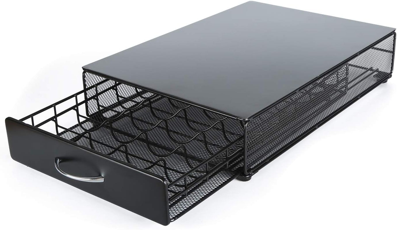 Nespresso Vertuoline Capsule Storage Drawer Vertuo Coffee Holder Metal Multiple Flavors Pods Organizer 40 Pcs Capacity