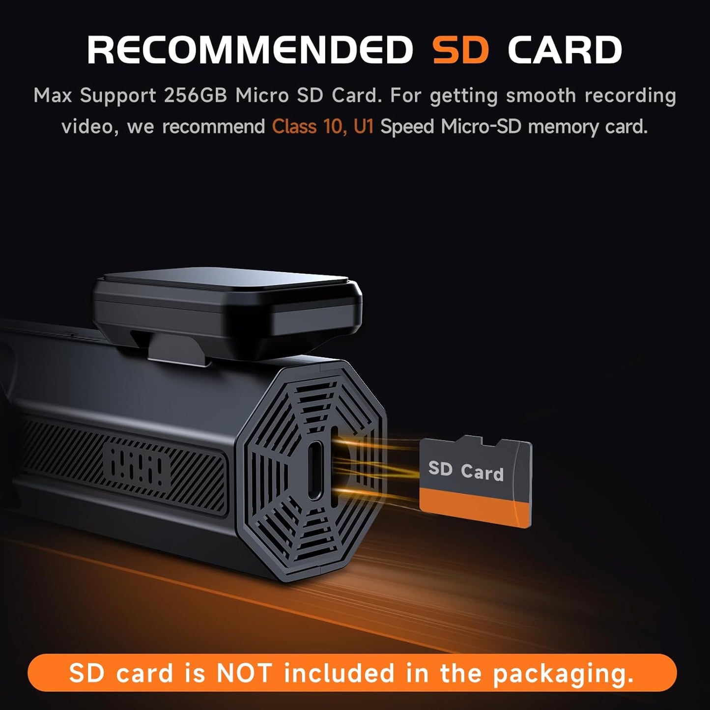 Dash Cam Front 2.5K:  Mini Dash Cam for Cars, 1440P Car Camera with APP, Wifi Dash Cam with WDR Night Vision, 24 Hours Parking Monitor Dashcams, 160°Wide, G-Sensor