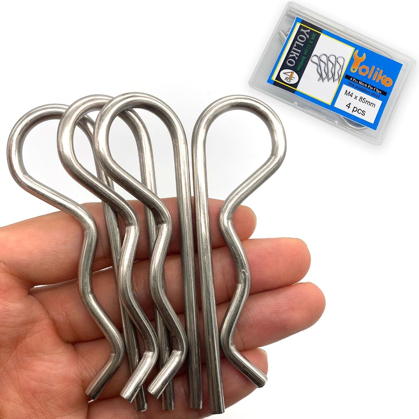 6 Pcs Heavy Duty Hitch Pins Clip R Clips Spring Retaining Wire Hair Pins Cotter Pin Strong Spring Rubber-Coated Grip R Clip for Trailer Tractors Mower Carts Truck Pin Clip M3.5X75Mm TRUCK DRIVER