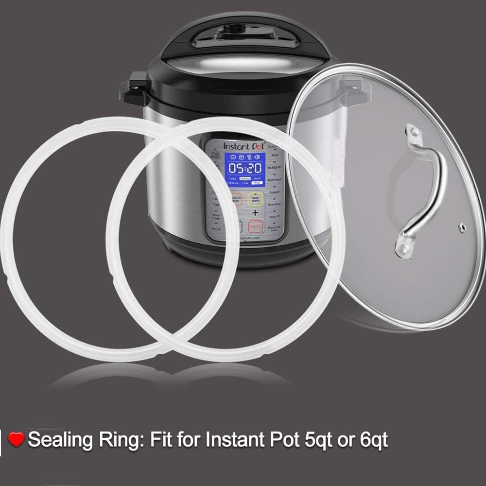 Silicone Sealing Ring 6Qt for Instant Pot Sealing Ring for 6 5Qt Insta Pot, Sweet and Savory, Food-Grade Silicone Fits IP-DUO60, IP-LUX60, IP-DUO50, IP-LUX50, Smart-60, IP-CSG60 and IP-CSG50-2 Pack