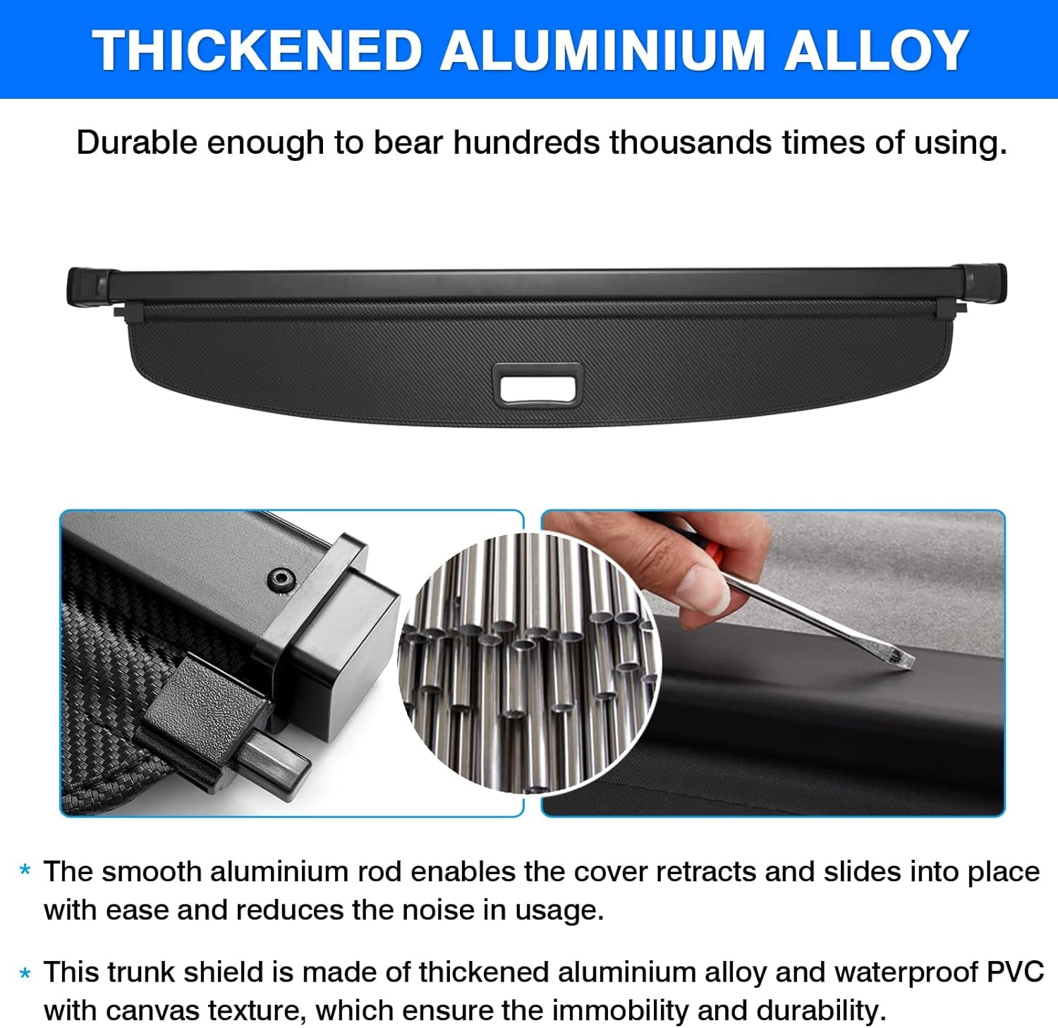 Cargo Cover for 2019-2024 2025 Toyota RAV4 Accessories Trunk Cover Retractable Trunk Shielding Shade Cargo Luggage Cover No Gap