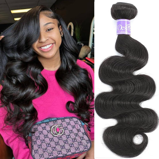 12A Brazilian Body Wave One Bundle 18Inch 100% Unprocessed Brazilian Virgin Body Wave Human Hair for Black Women Natural Black Brazilian Body Wave Human Hair Weft