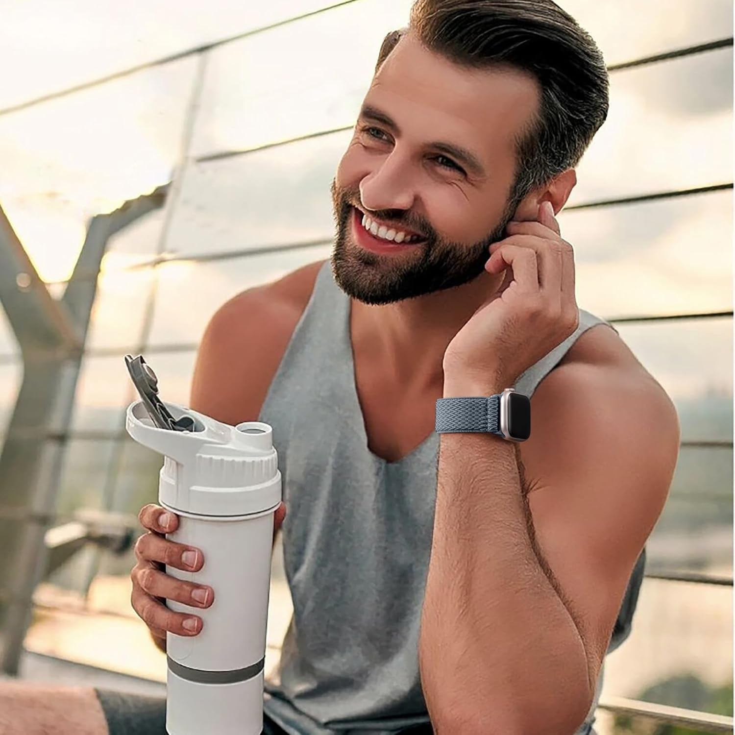 Braided Solo Loop Compatible with Apple Watch Bands for Men 49Mm 46Mm 45Mm 44Mm 42Mm 38Mm 40Mm 41Mm, Soft Stretchy Nylon Sport Wristbands for Iwatch Ultra Series 10/9/8/7/6/5/4/3/2/1 SE