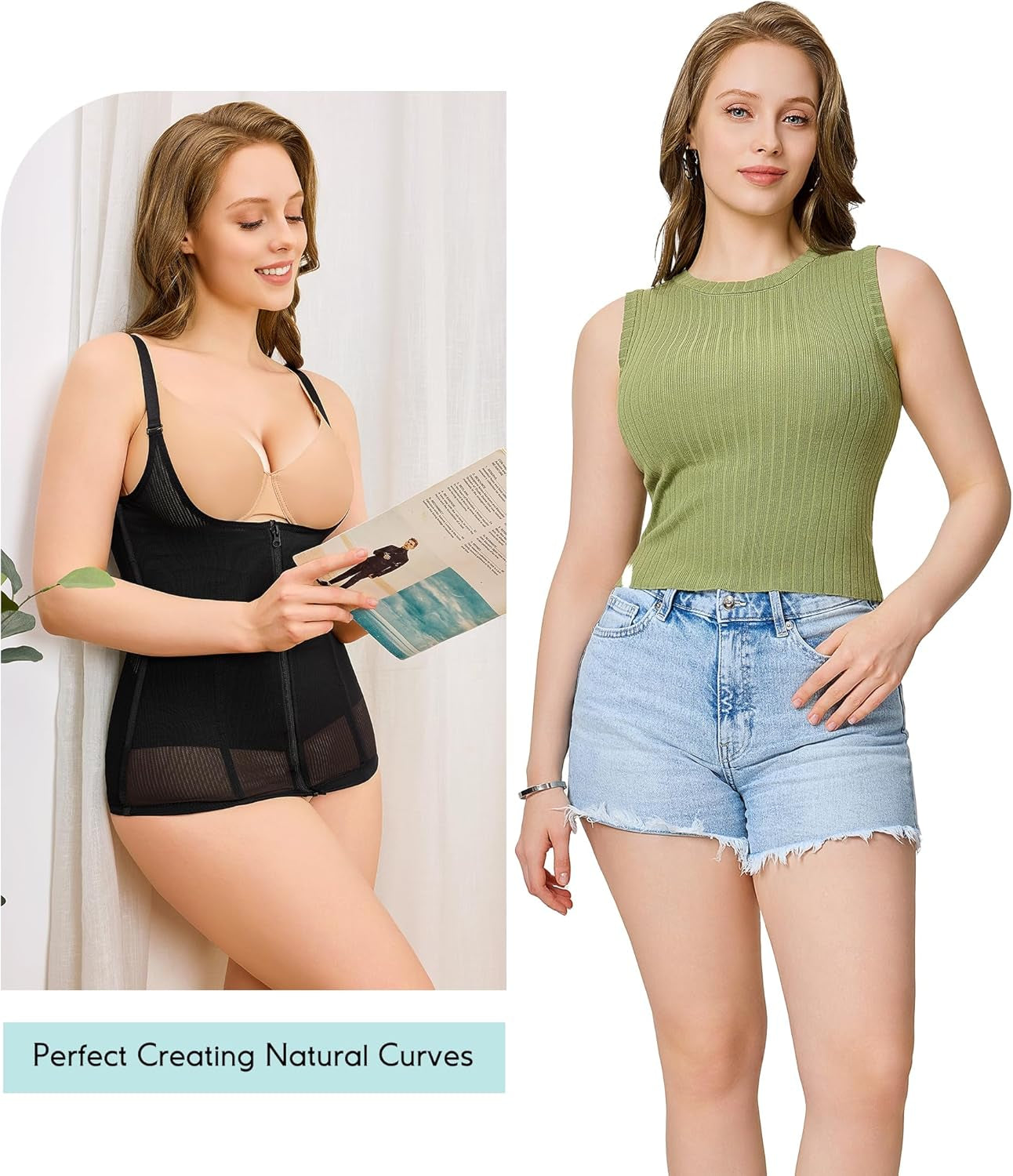 Waist Trainer for Women Corset Shapewear Waist Cincher Tummy Control Body Shaper Girdle
