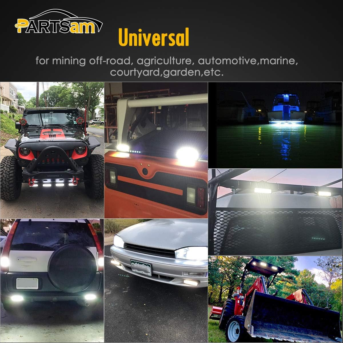 6" LED Light Bar White 36W 6500K Super Bright Spot Work Pods Single Row off Road Driving Fog Boat Light Waterproof SUV ATV 4WD Car Truck Golf Cart 12V 24V IP67 (2Pcs)