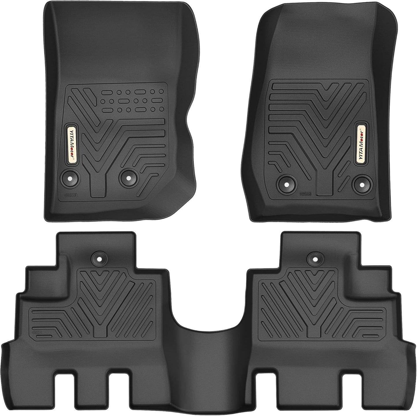Floor Mats Fit for 2024 2025 Tesla Model 3 Highland, 2 Rows & Cargo Liner Set, Full Cover Car Mats with Front Rear Cargo Mat TPE All-Weather Floor Mats Model 3 Accessories 2024 Full Set