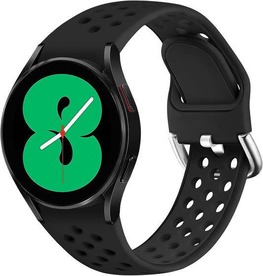 Sport Bands for Samsung Galaxy Watch 6/5/4 40Mm 44Mm,Watch 6/4 Classic 47Mm 43Mm/46Mm 42Mm Women/Men,Silicone Strap for Samsung Watch 5 Pro 45Mm,No Gap Replacement Wristband Breathable Correa