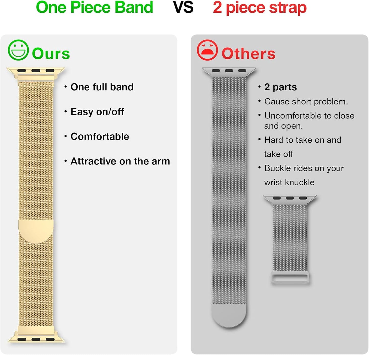 Mesh Metal Loop Compatible with Apple Watch Band 40Mm 41Mm 38Mm 44Mm 45Mm 49Mm Series Ultra SE 9 8 7 6 5 4 3 2 1 Women Men, Stainless Steel Strap with Magnetic Clasp for Iwatch Bands