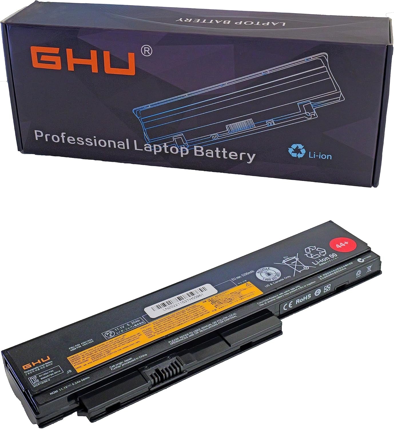 New Battery 44++ 9-Cell 94 WH 0A36307 0A36282 0A36283 0A36283 0A36307 Compatible with Lenovo Thinkpad Notebooks X220 X220I X230 0A36281 45N1027 45N1029
