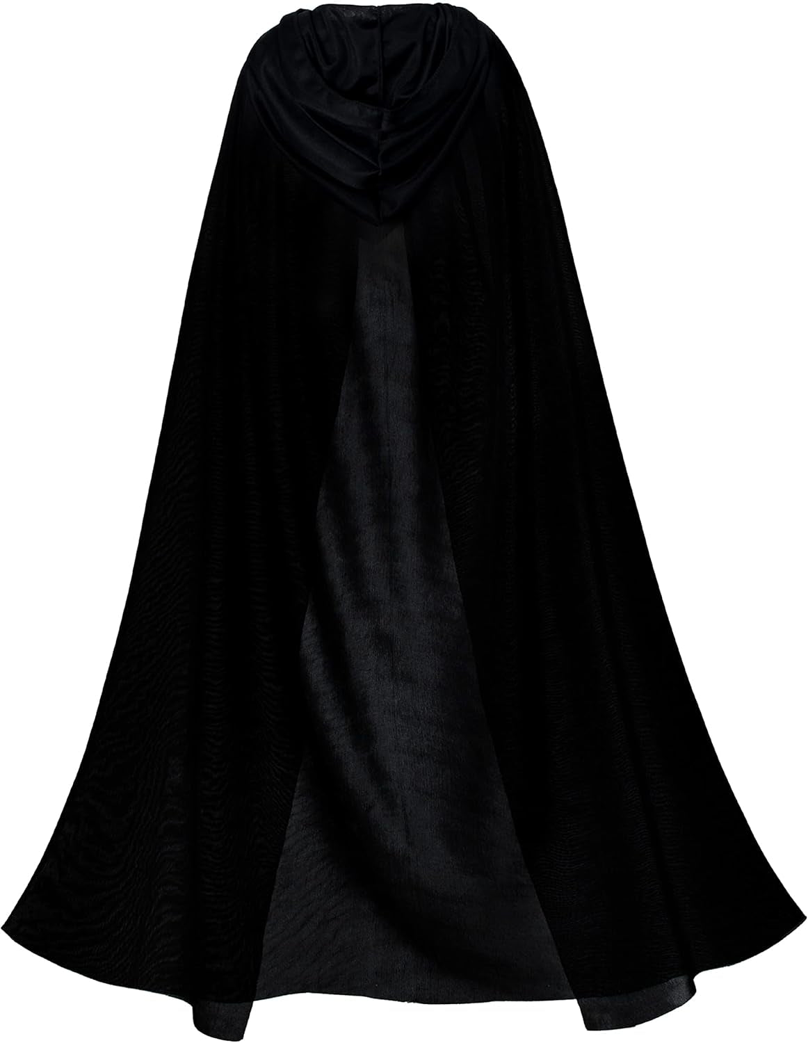 Kids Full Length Hooded Velvet Cloak Halloween Cape Costumes with LED Light up Scary Mask