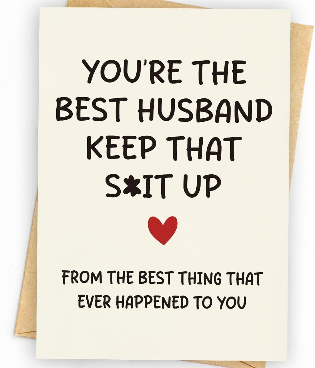 Funny Birthday Card & Gifts for Husband Boyfriend Him, Happy Anniversary Card & Gifts, Valentine Day