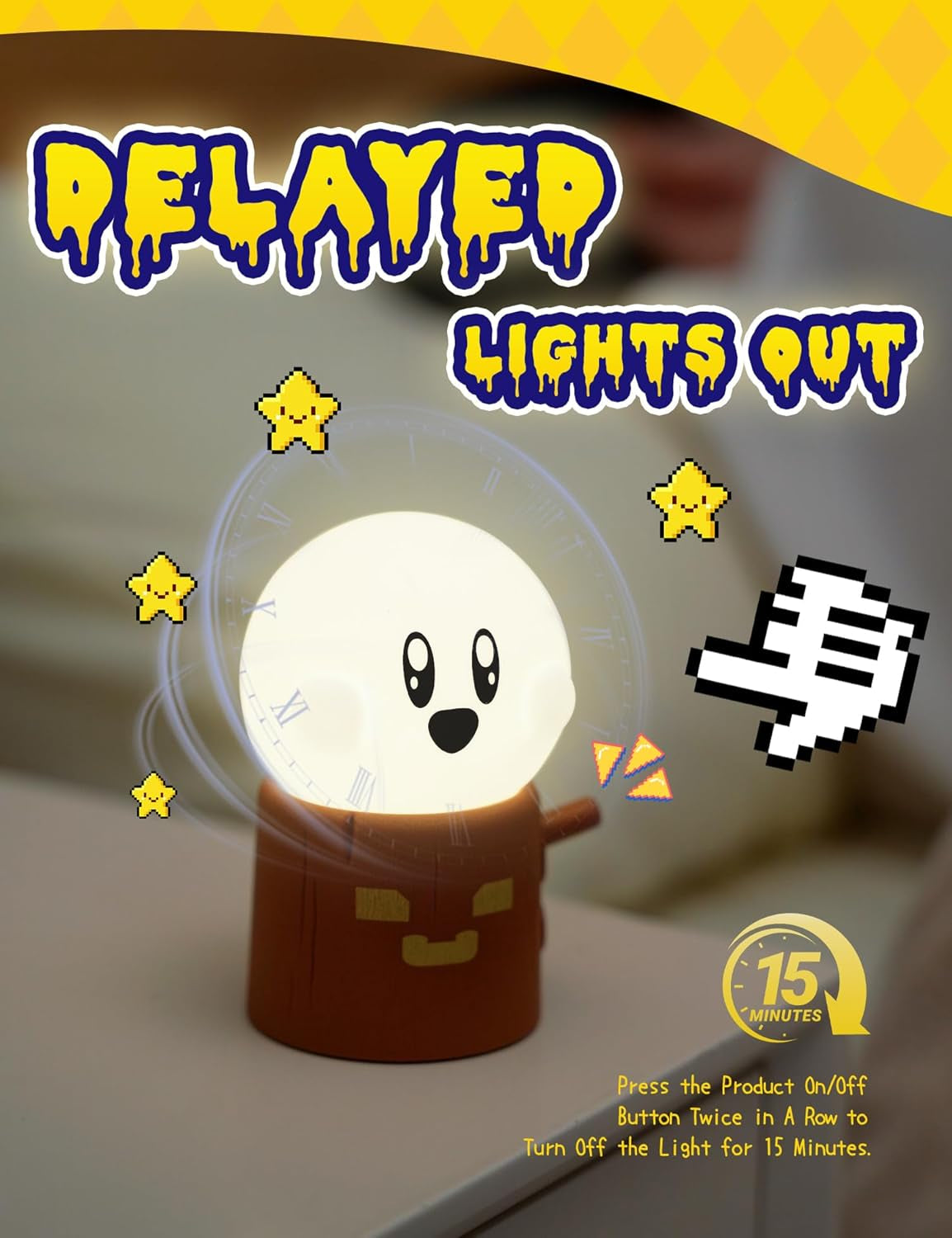 Cute Ghost Night Light, Warm Light Rechargeable Stepless Dimming Night Lights for Bedroom, Cute Little Buddy Ghost Anime Gifts, Funny Kids Room Decor for Teen Girls