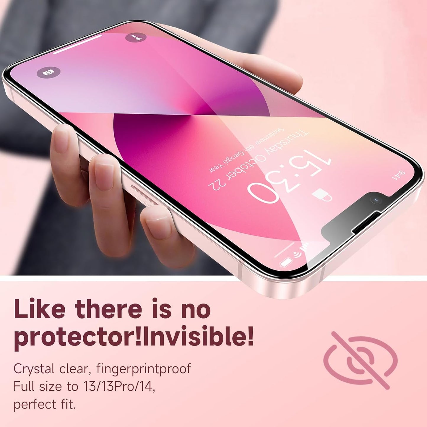 for [3 Pack] Iphone 16E/Iphone 13/13 Pro/14 Screen Protector Glass, 9H Tempered Glass Case Friendly HD Film Accessories Iphone 16E 13 13Pro 14 6.1"