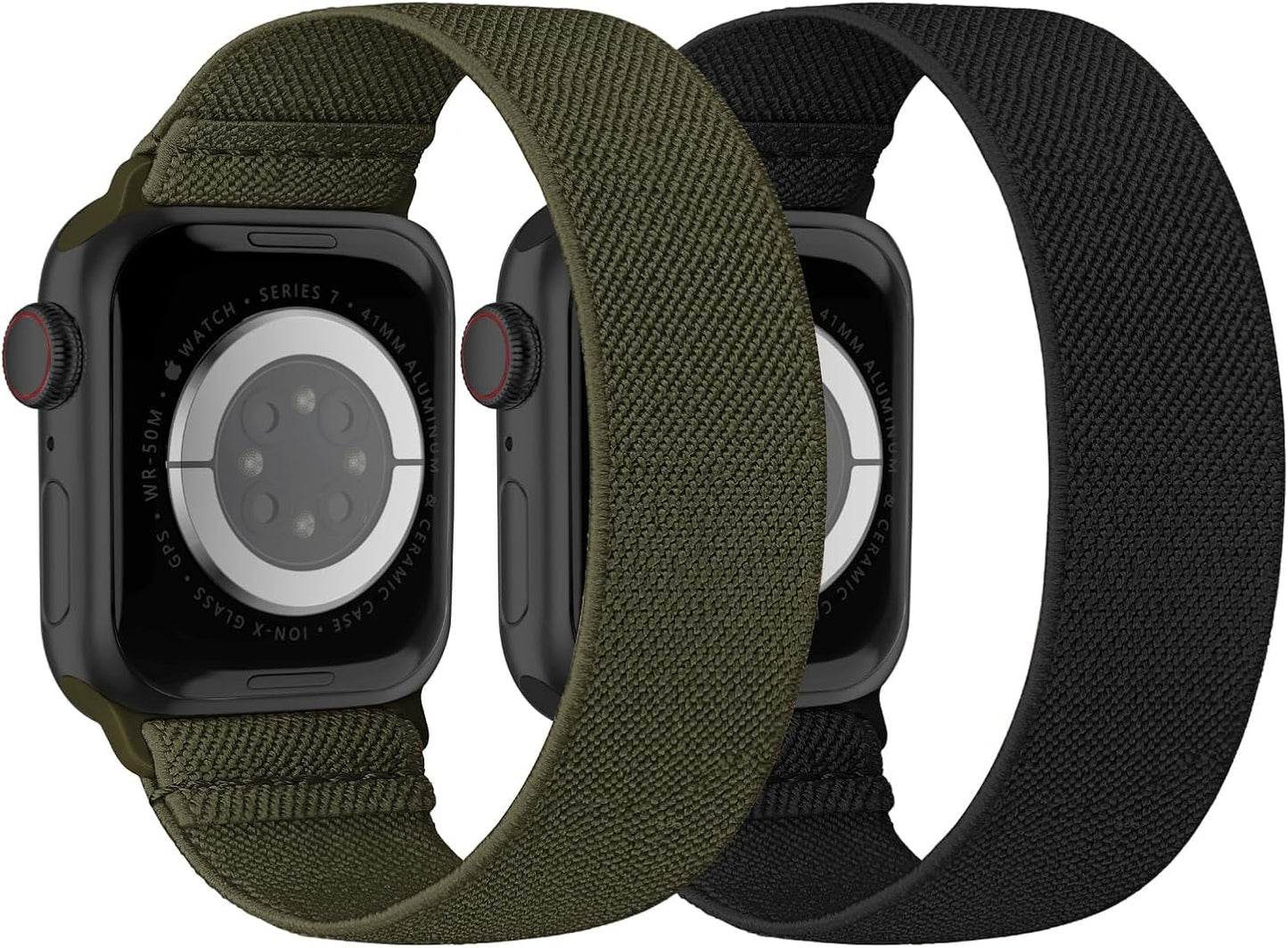 Stretchy Nylon Solo Loop Bands Compatible with Apple Watch Band 38Mm 40Mm 41Mm 42Mm 44Mm 45Mm 49Mm Iwatch Series 9 8 7 SE 6 5 4 3 2 1 Ultra 2 SE, Sport Elastic Strap Wristband for Women Men