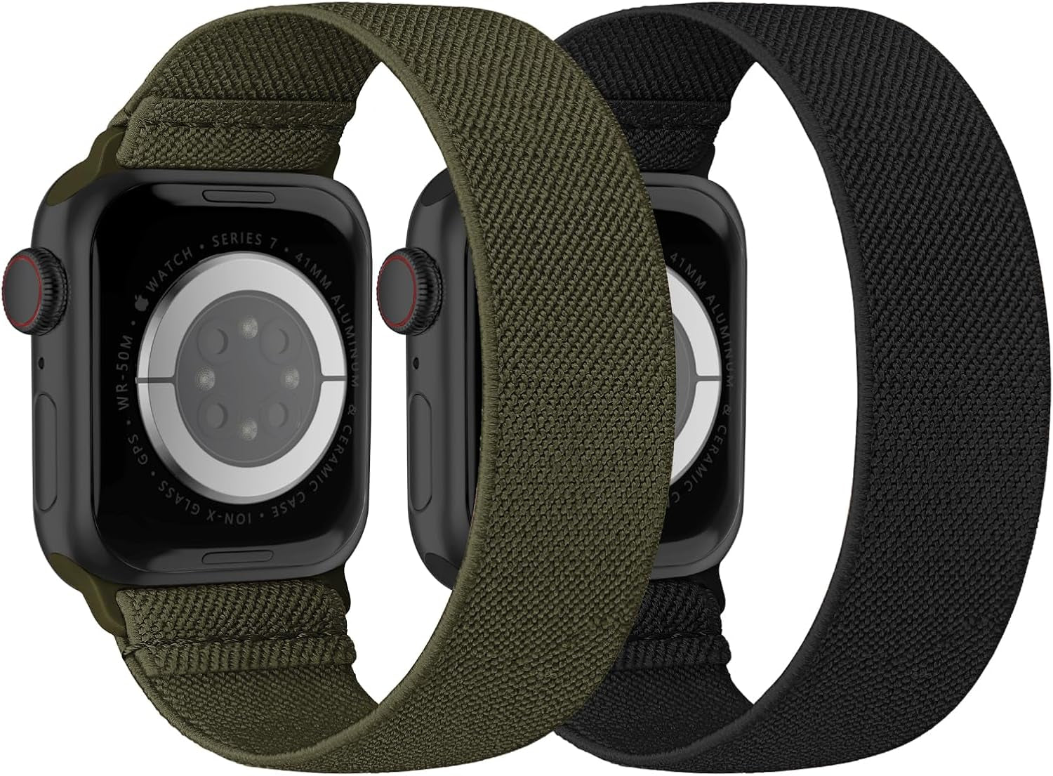 Stretchy Nylon Solo Loop Bands Compatible with Apple Watch Band 38Mm 40Mm 41Mm 42Mm 44Mm 45Mm 49Mm Iwatch Series 9 8 7 SE 6 5 4 3 2 1 Ultra 2 SE, Sport Elastic Strap Wristband for Women Men