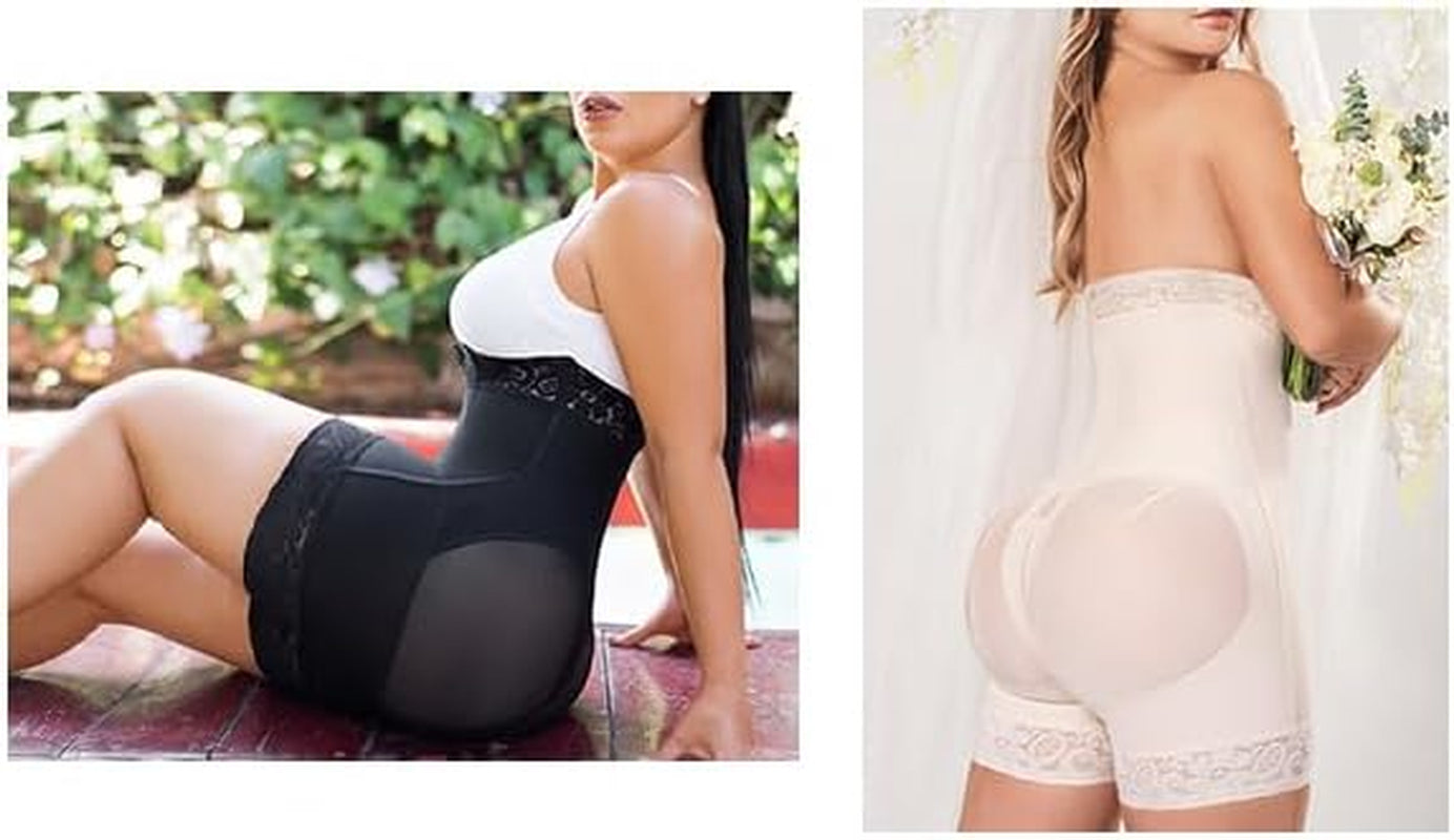 Tummy Control Shapewear for Women Fajas Colombianas Postparto Body Shaper Shorts Butt Lifter with Zipper Crotch