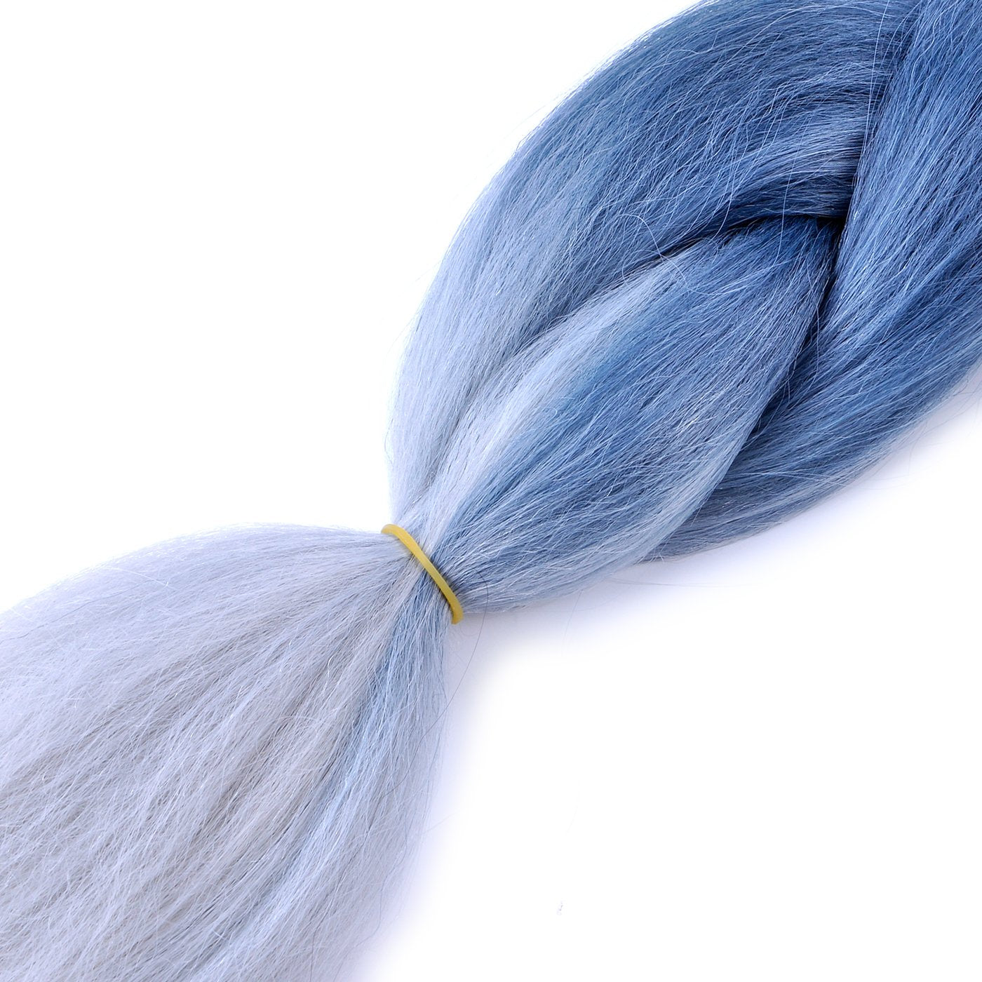 Jumbo Braiding Hair Ombre 3Pcs (Black/Grey Blue/Silver Grey) Jumbo Braid Hair Extension Ombre Colors for Crochet Braids Hair