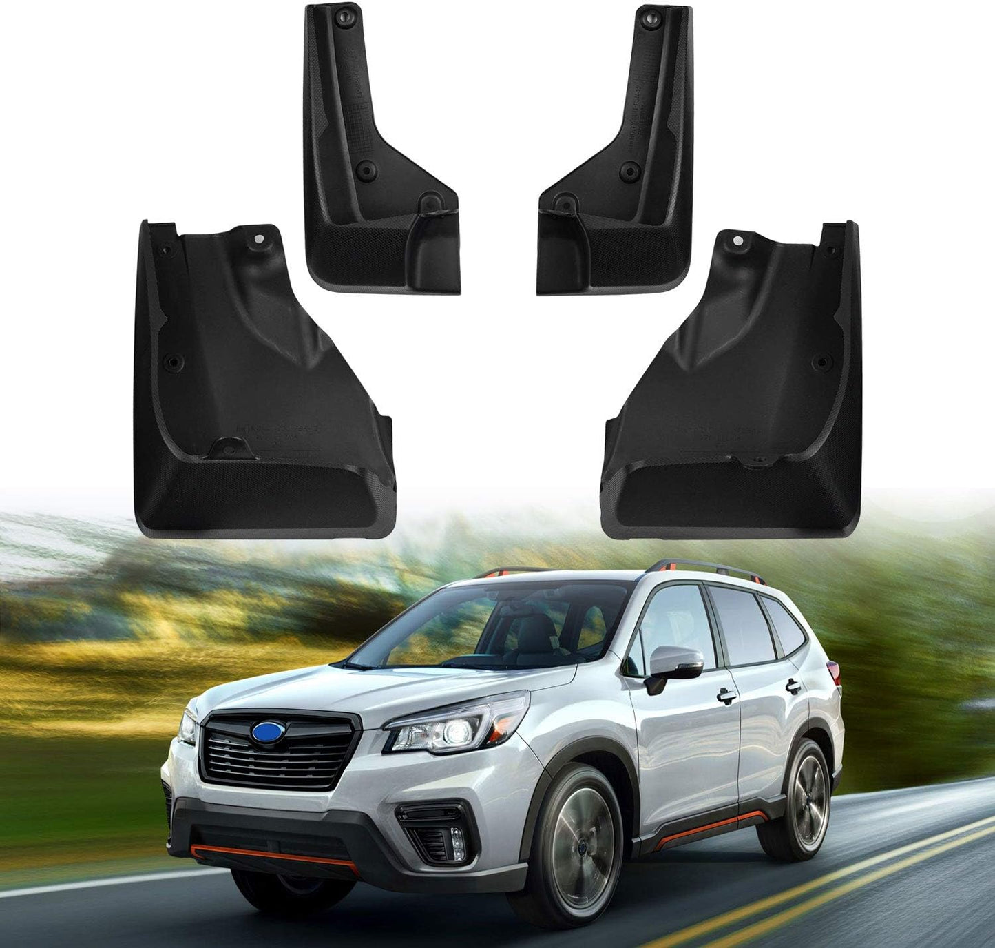 Custom Fit for Mud Flaps Toyota RAV4 2025 2024 2023 2022 2021 2020 2019 Splash Guards Molded Front and Rear Fender Cover Black ABS 4Pcs Set Hybrid Accessories (Not Fit for 2021 RAV4 Prime)