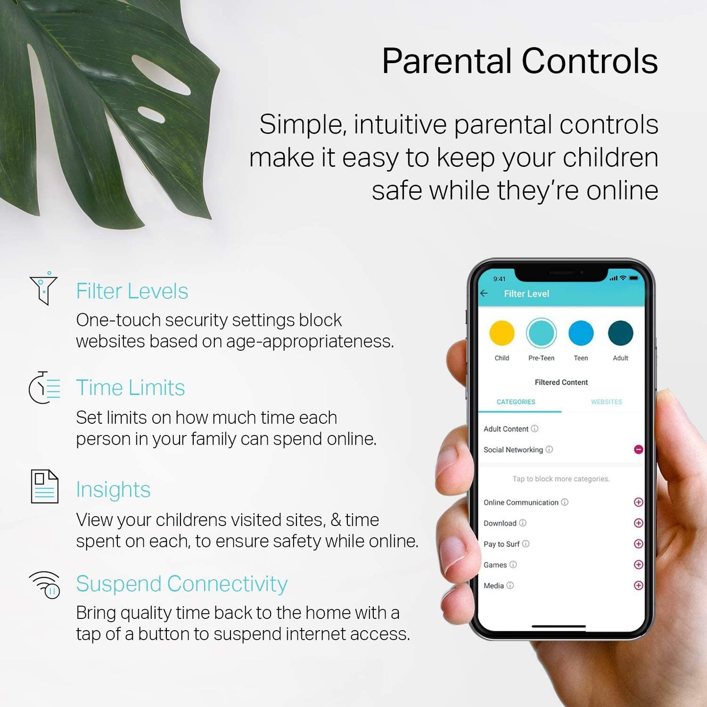 Deco Whole Home Mesh Wifi System (Deco S4) – up to 2,000 Sq.Ft. Coverage, AC1900 Wifi Router/Extender Replacement, Gigabit Ports, 1-Pack