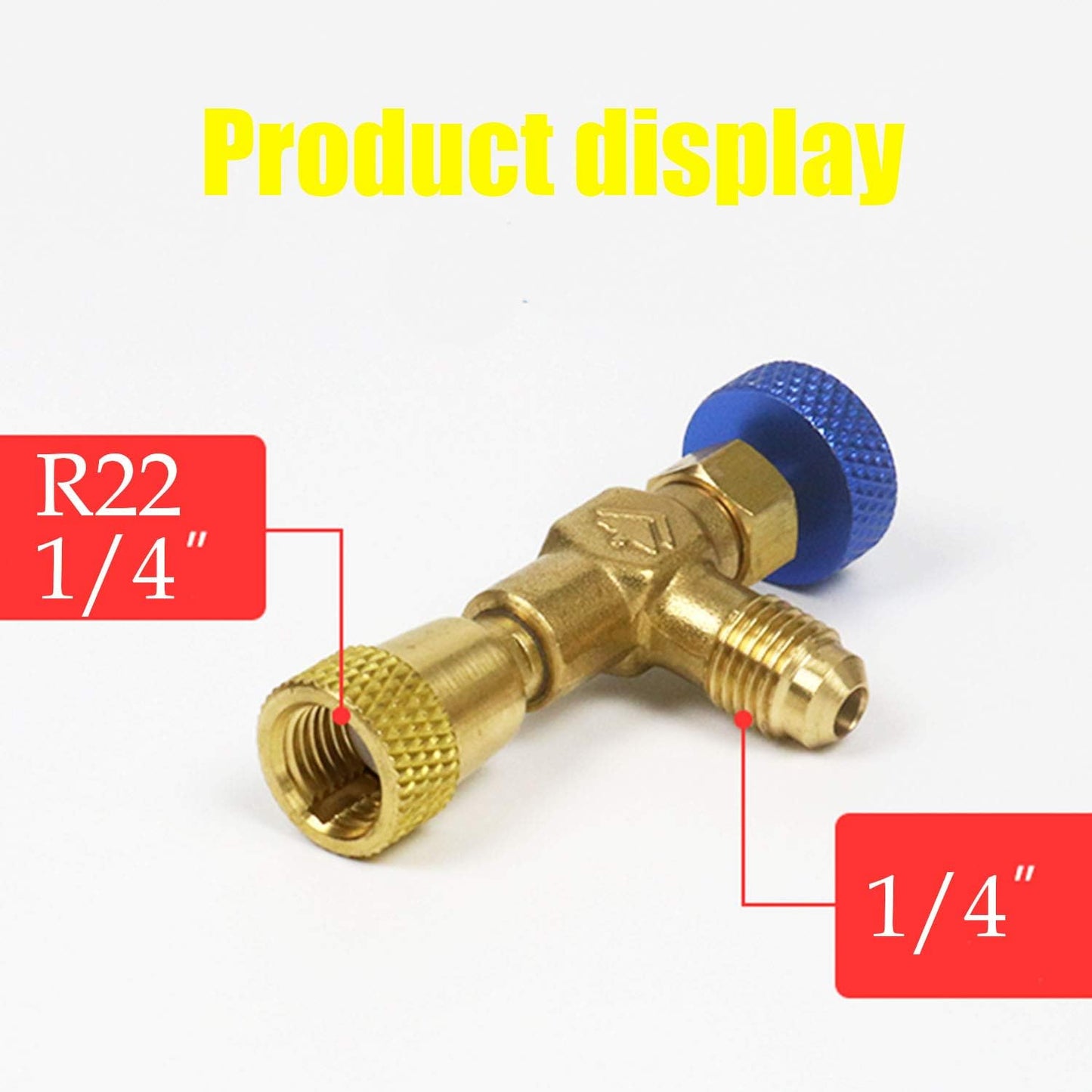 1/4 Brass R22 Refrigerant Can Bottle Tap Valve Opener Fluoride Tools, 1/4 SAE Thread