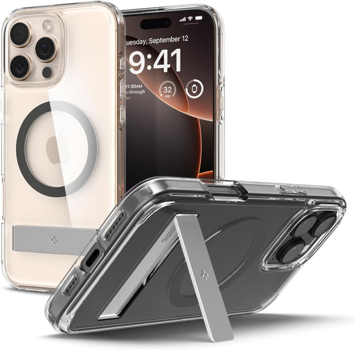 for Iphone 16E Case, Ultra Hybrid S Magfit [Compatible with Magsafe Accessories] [Anti-Yellowing] [Kickstand] - Frost Black