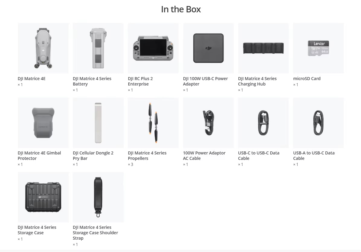 Matrice 4E Enterprise Dron with AI Intelligent Recognition Laser Ranging Module NIR Auxiliary Light 49Min Max Flight Time