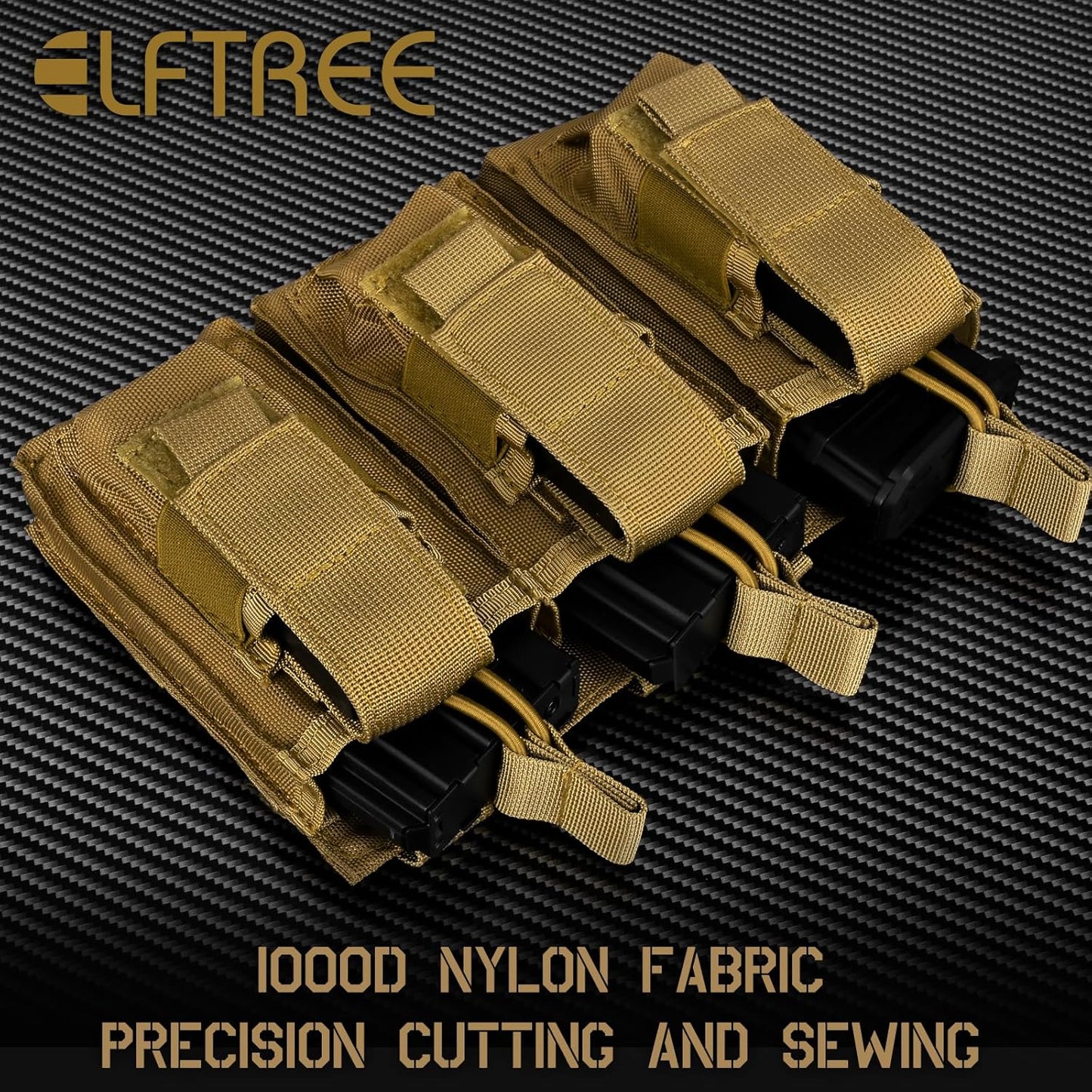 Mag Pouch, Open-Top Molle Double/Triple Magazine Holster for 5.56Mm/7.62Mm