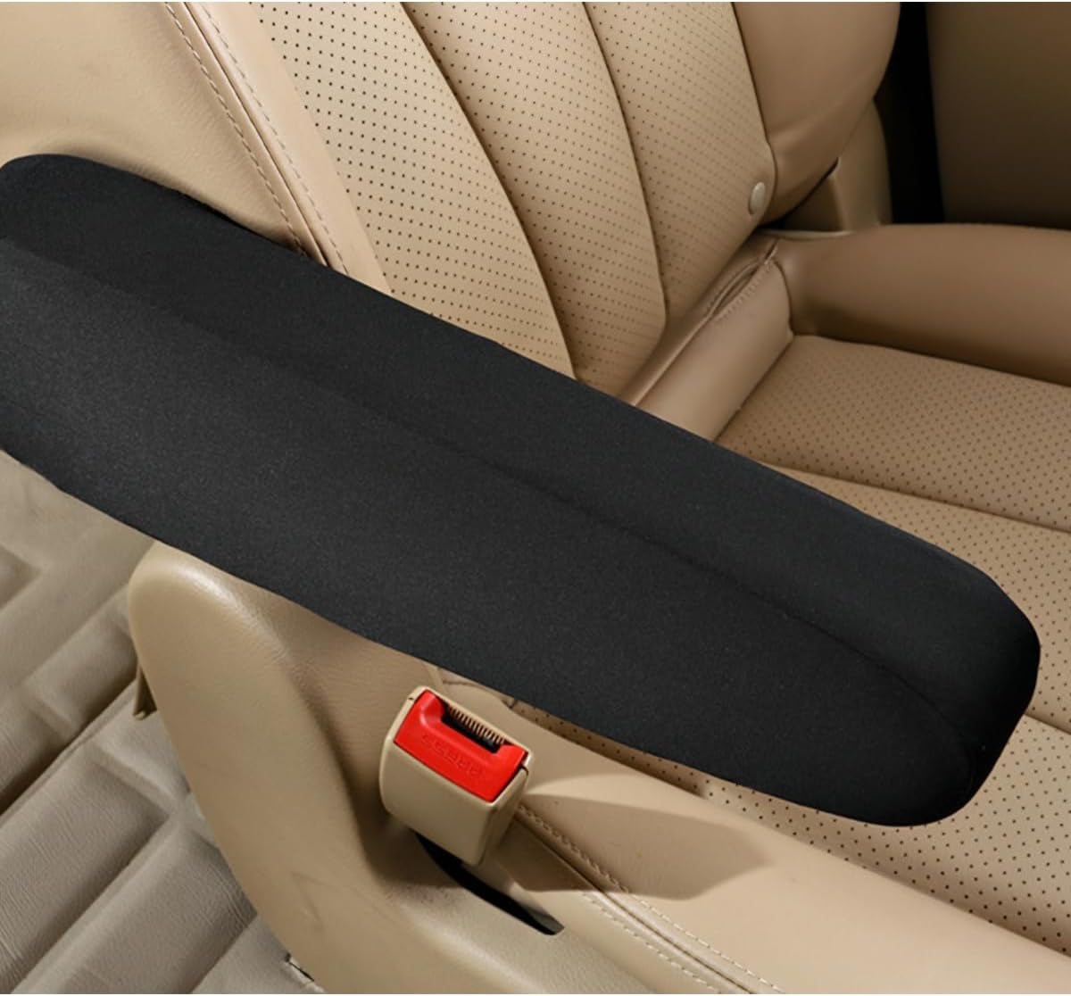 2 Pcs Car Front Seat Armrest Covers, Cloth Fabric Armrest Protectors, Direct Replacement Center Console Lid Armrest Cover Skin, Universal Accessories for Car, SUV, Truck and Van