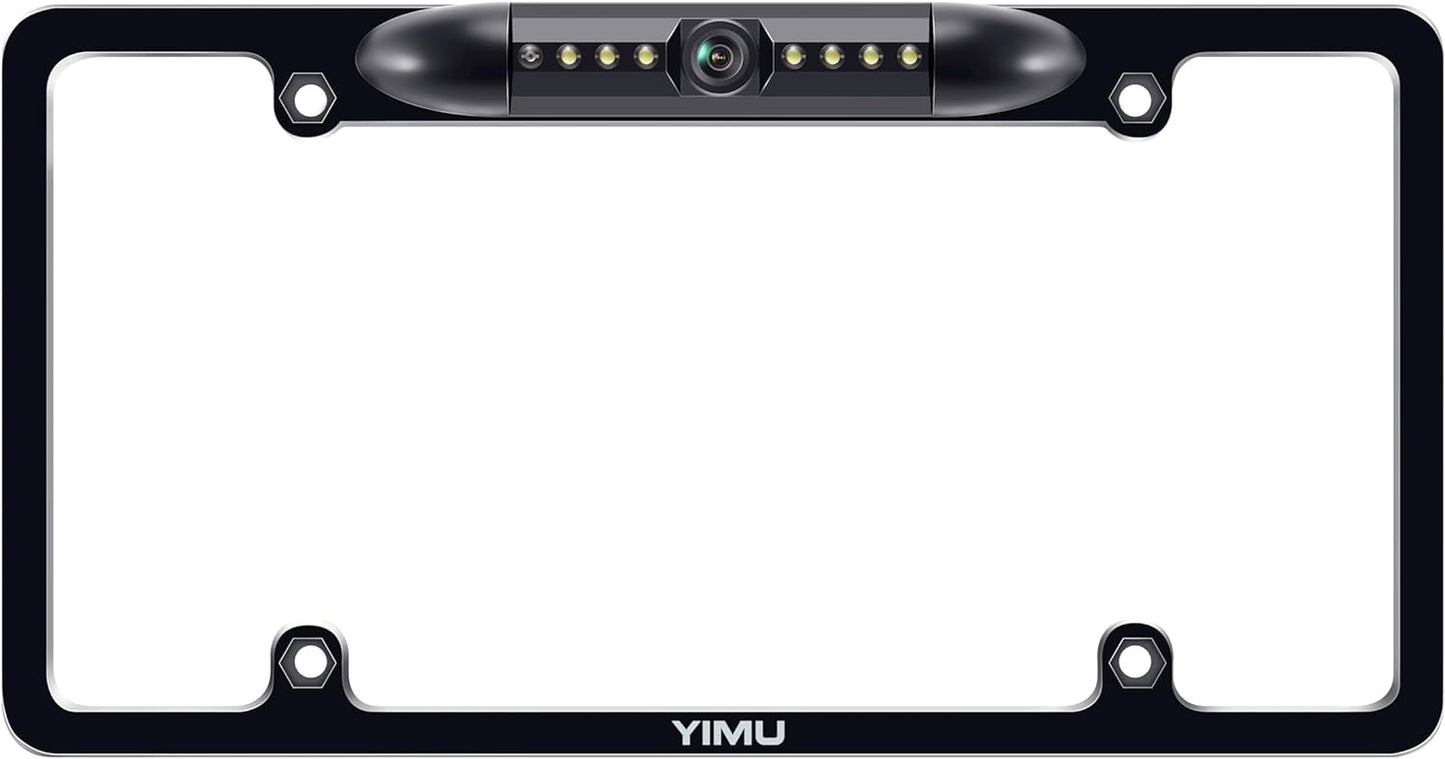 Backup Camera Vehicle Reversing for Car/Suv/Pickup/Truck/Van/Rv/Trailer Single Power Rear View System Driving/Reversing Use IP69 Waterproof Night Vision License Plate Frame Backup Camera TRUCK DRIVER