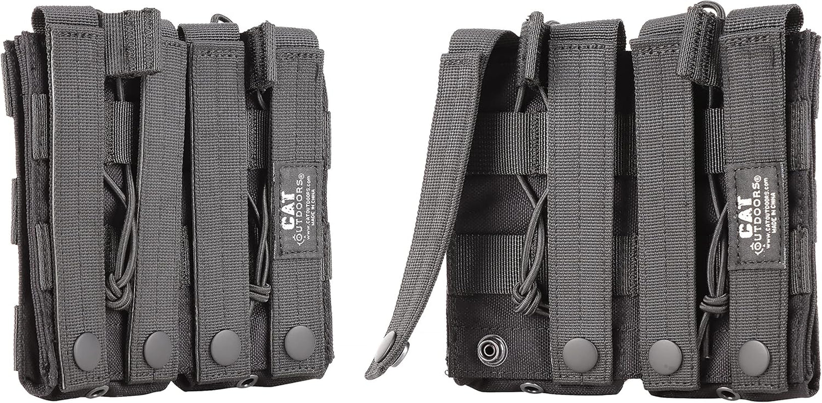 Molle Mag Pouch - Double/Triple Holder for AR 15 M4 M16 AK 5.56 308 Type Airsoft Ammo Rifle - Open-Top Tactical MOLLE Magazine Pouches - 3 Mag Pouch Carrier