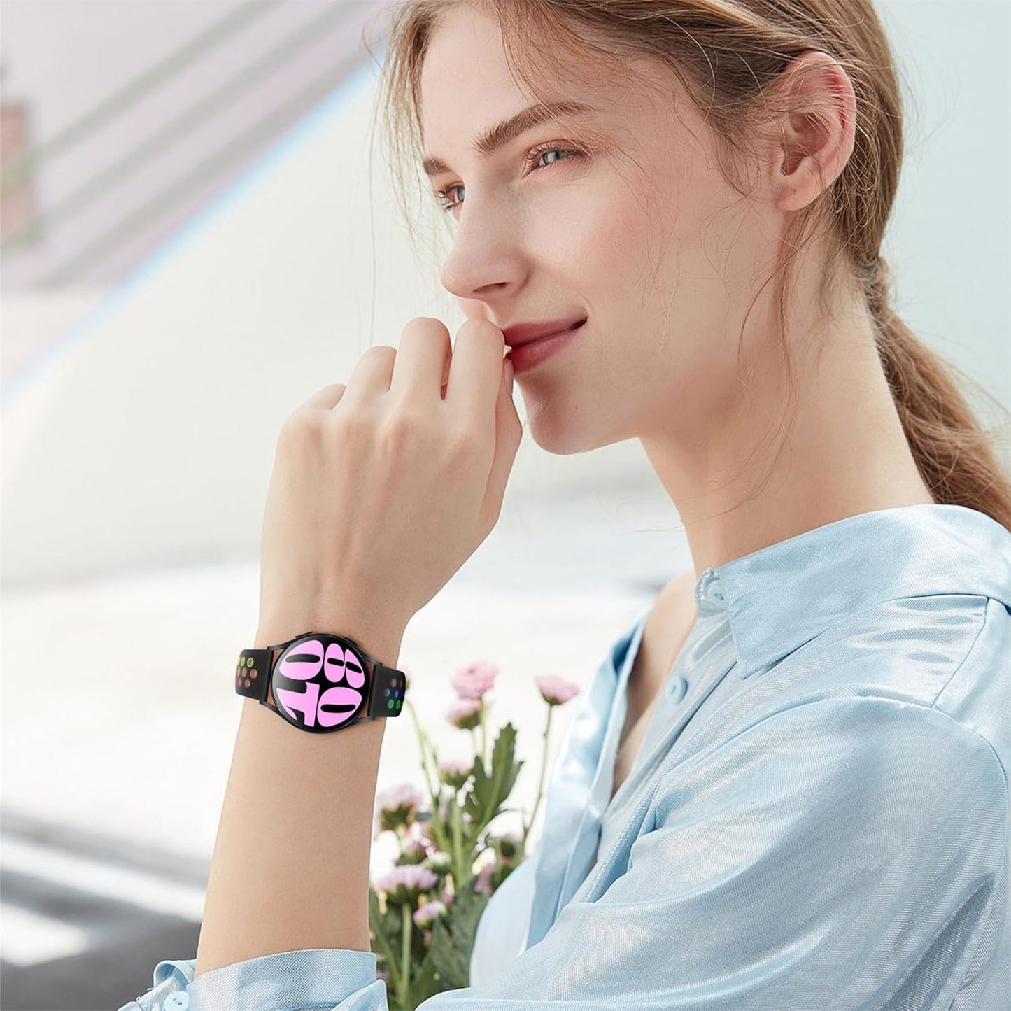 Sport Band for Samsung Galaxy Watch 7 6 5 4 FE Band 40Mm 44Mm/Galaxy 6/4 Classic Bands 47Mm 43Mm/46Mm 42Mm/Watch 5 Pro 45Mm/3 41Mm,Silicone Breathable 20Mm Quick Release Strap for Garmin Vivoactive 3