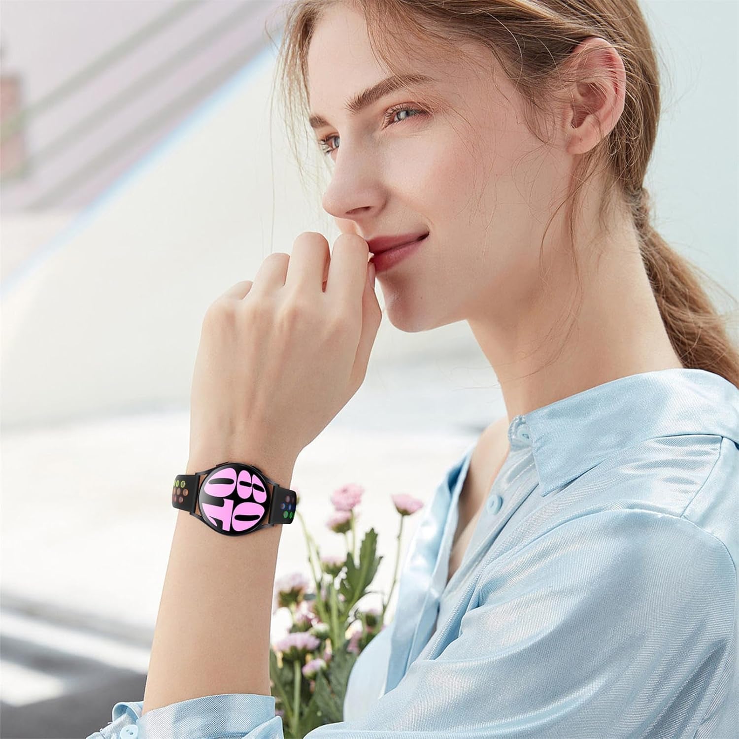 Sport Band for Samsung Galaxy Watch 7 6 5 4 FE Band 40Mm 44Mm/Galaxy 6/4 Classic Bands 47Mm 43Mm/46Mm 42Mm/Watch 5 Pro 45Mm/3 41Mm,Silicone Breathable 20Mm Quick Release Strap for Garmin Vivoactive 3