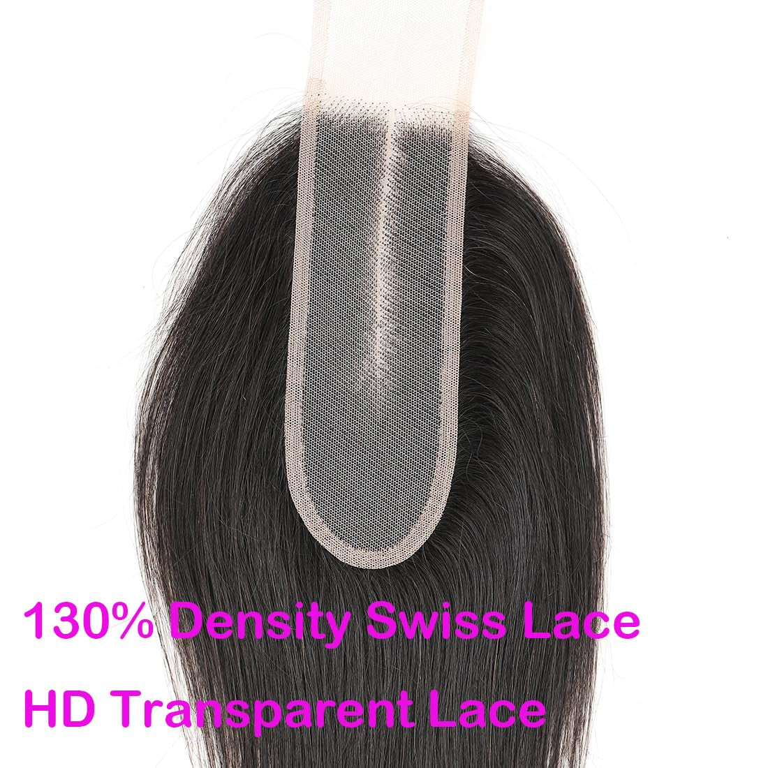 Brazilian 2X6 Lace Closure Straight 100% Human Hair Kim K Middle Part Closure Straight HD Transparent Lace Closure 2X6 Human Hair Kim K Closure 16Inch
