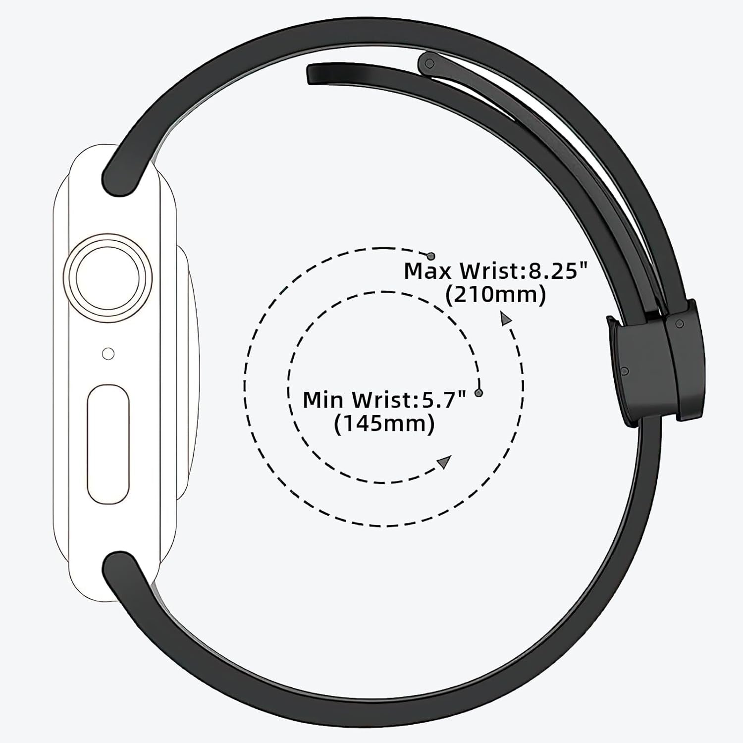 Magnetic for Apple Watch Ultra/Ultra 2 Band 49Mm 45Mm 44Mm 42Mm Iwatch Strap 41Mm 40Mm 38Mm Men Women, Breathable Soft Silicone Sport Band with Magnetic Butterfly Clousure for Apple Watch Ultra 2 Ultra 9 8 7 6 5 4 3 2 1 SE